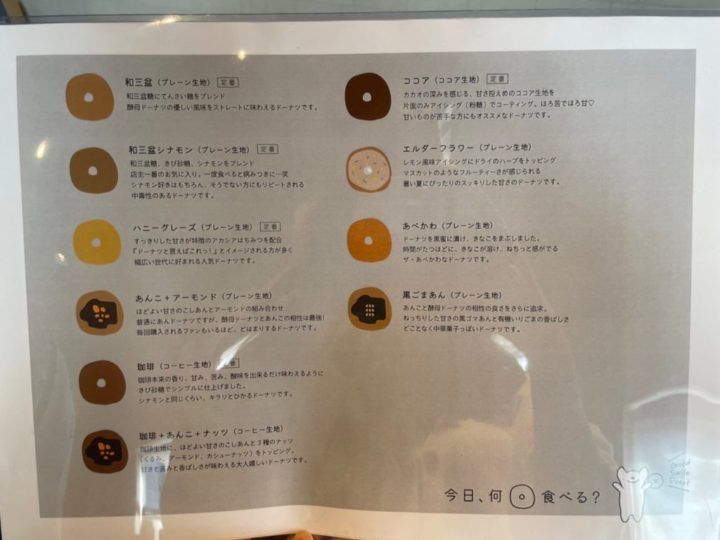 donut shop menu