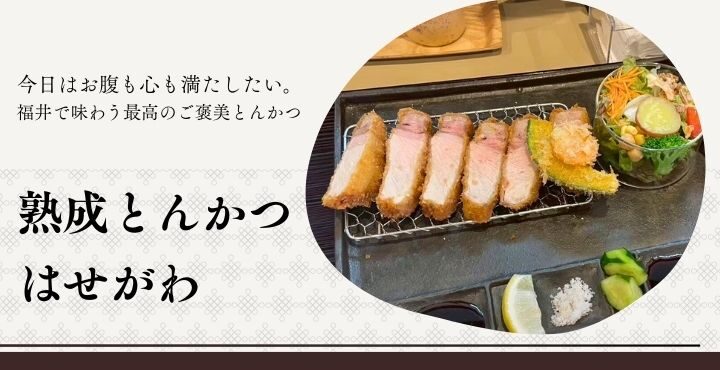 今日はお腹も心も満たしたい。福井で味わう、最高のご褒美とんかつ「熟成とんかつはせがわ」