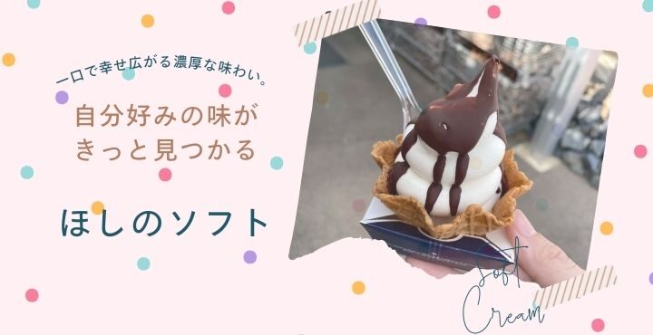 一口で幸せ広がる濃厚な味わい。自分好みの味がきっと見つかる「ほしのソフト」