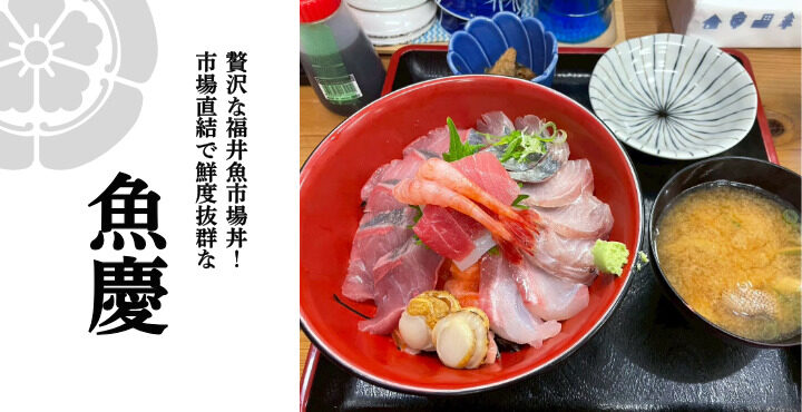 贅沢な福井魚市場丼！市場直結で鮮度抜群な『魚慶』
